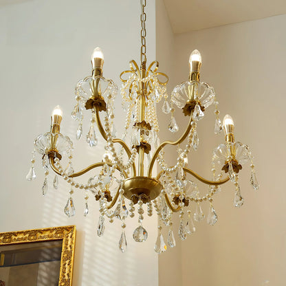 Floral Candelabra Crystal Chandelier