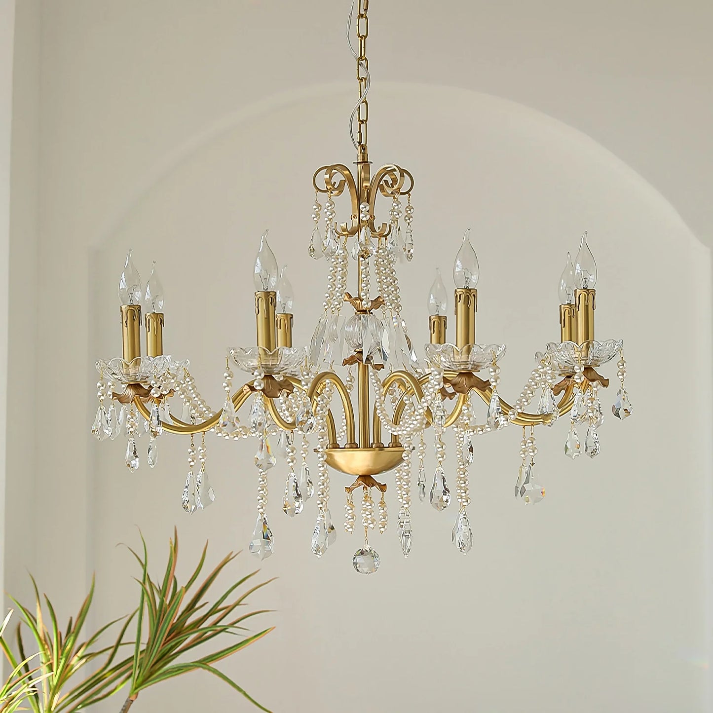 Floral Candelabra Crystal Chandelier