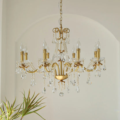 Floral Candelabra Crystal Chandelier