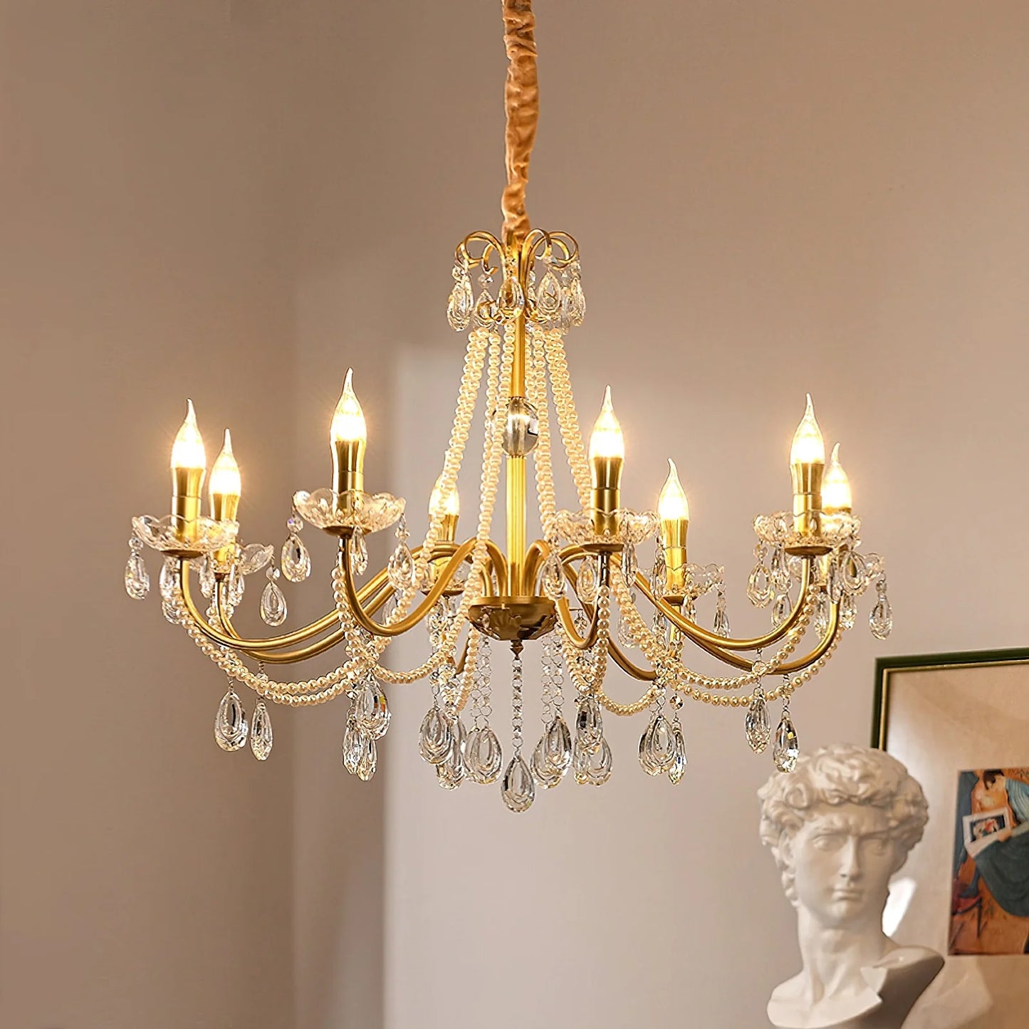 Floral Candelabra Crystal Chandelier