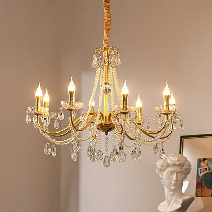 Floral Candelabra Crystal Chandelier