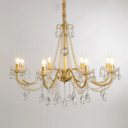 Floral Candelabra Crystal Chandelier