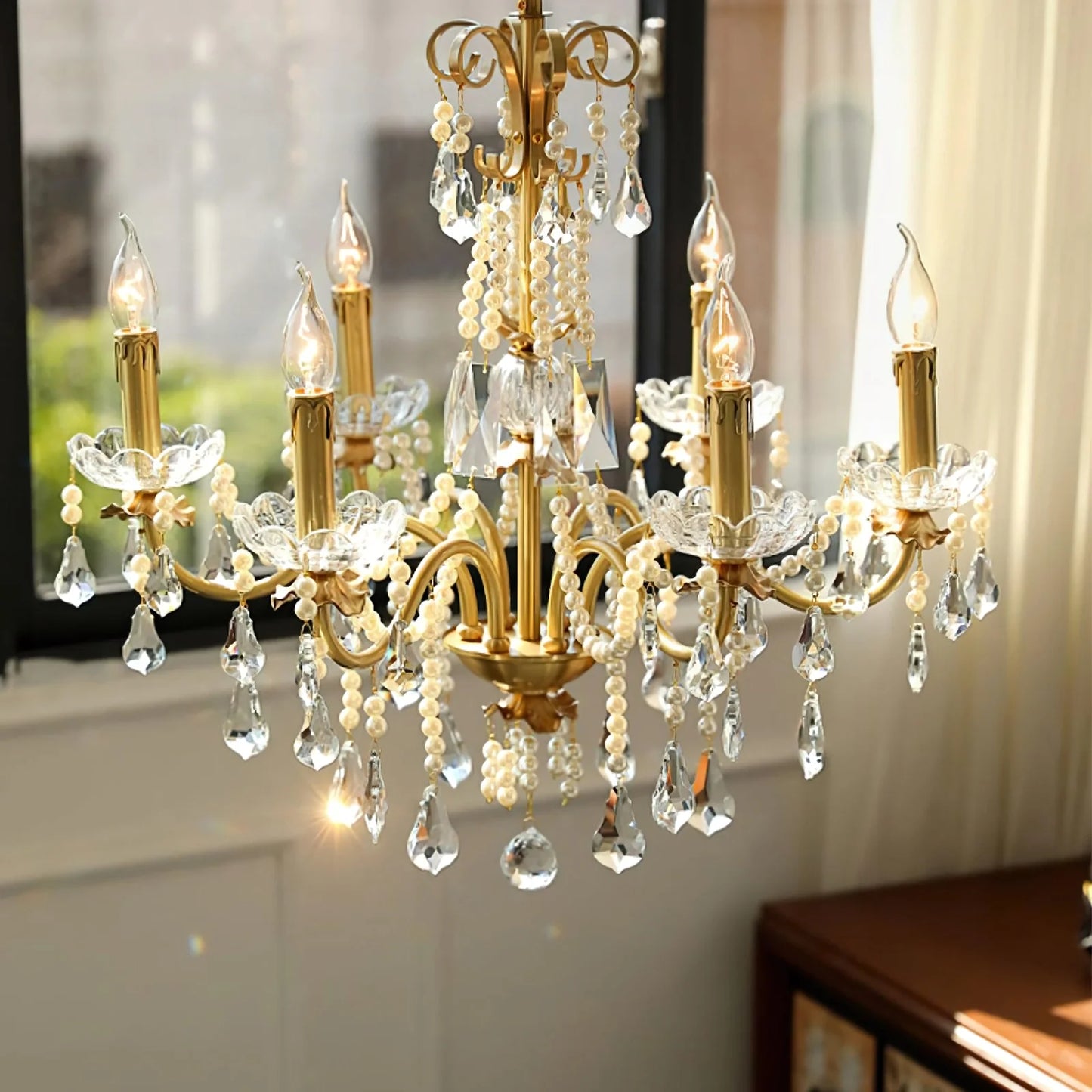 Floral Candelabra Crystal Chandelier