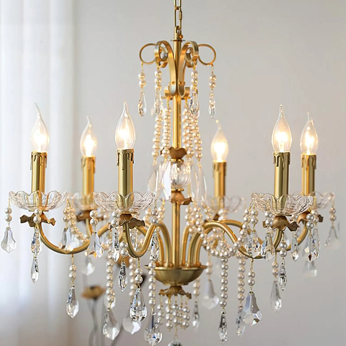 Floral Candelabra Crystal Chandelier