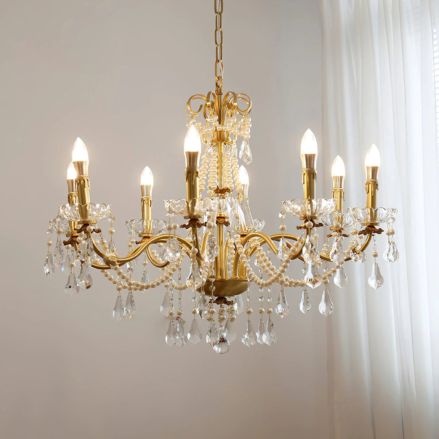Floral Candelabra Crystal Chandelier