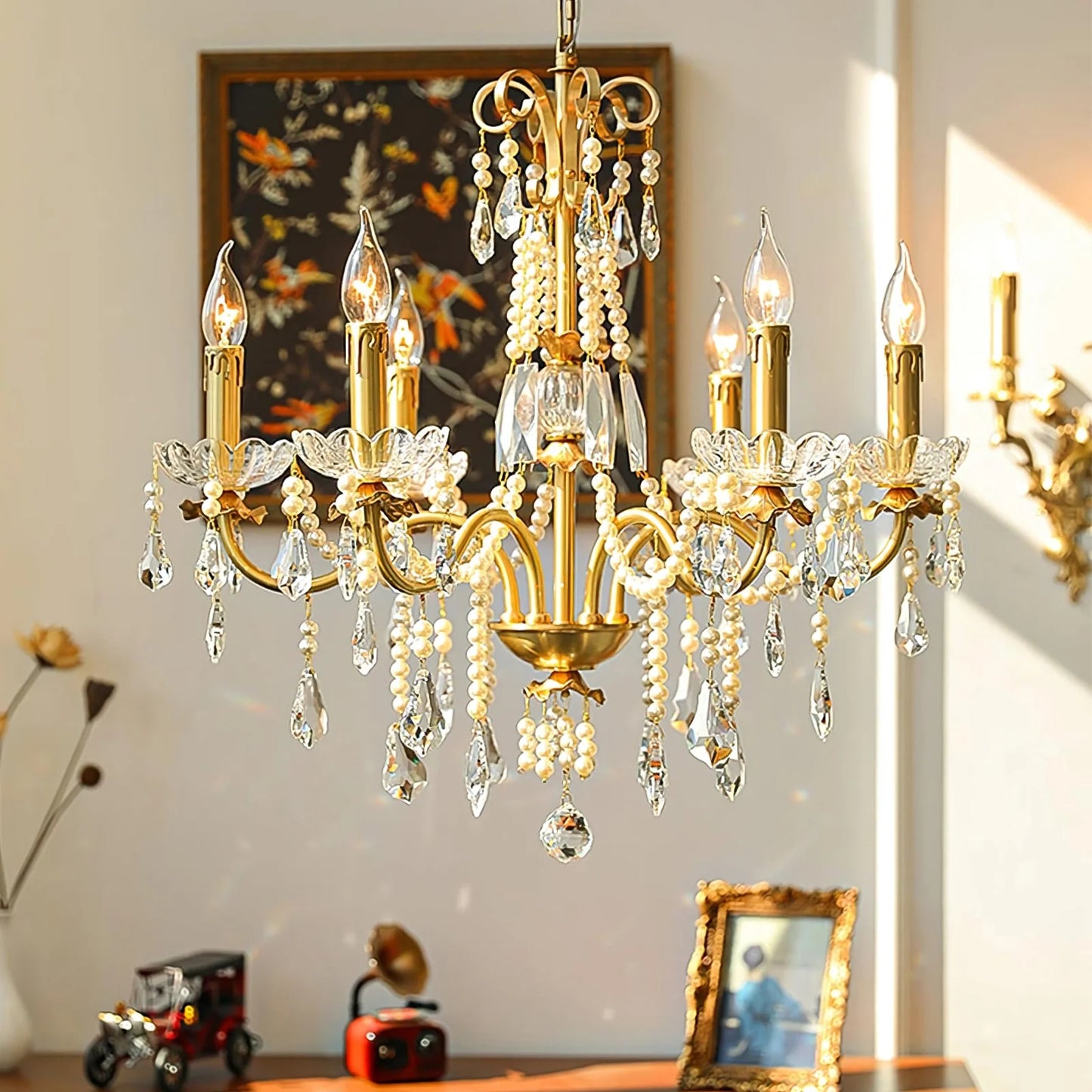 Floral Candelabra Crystal Chandelier