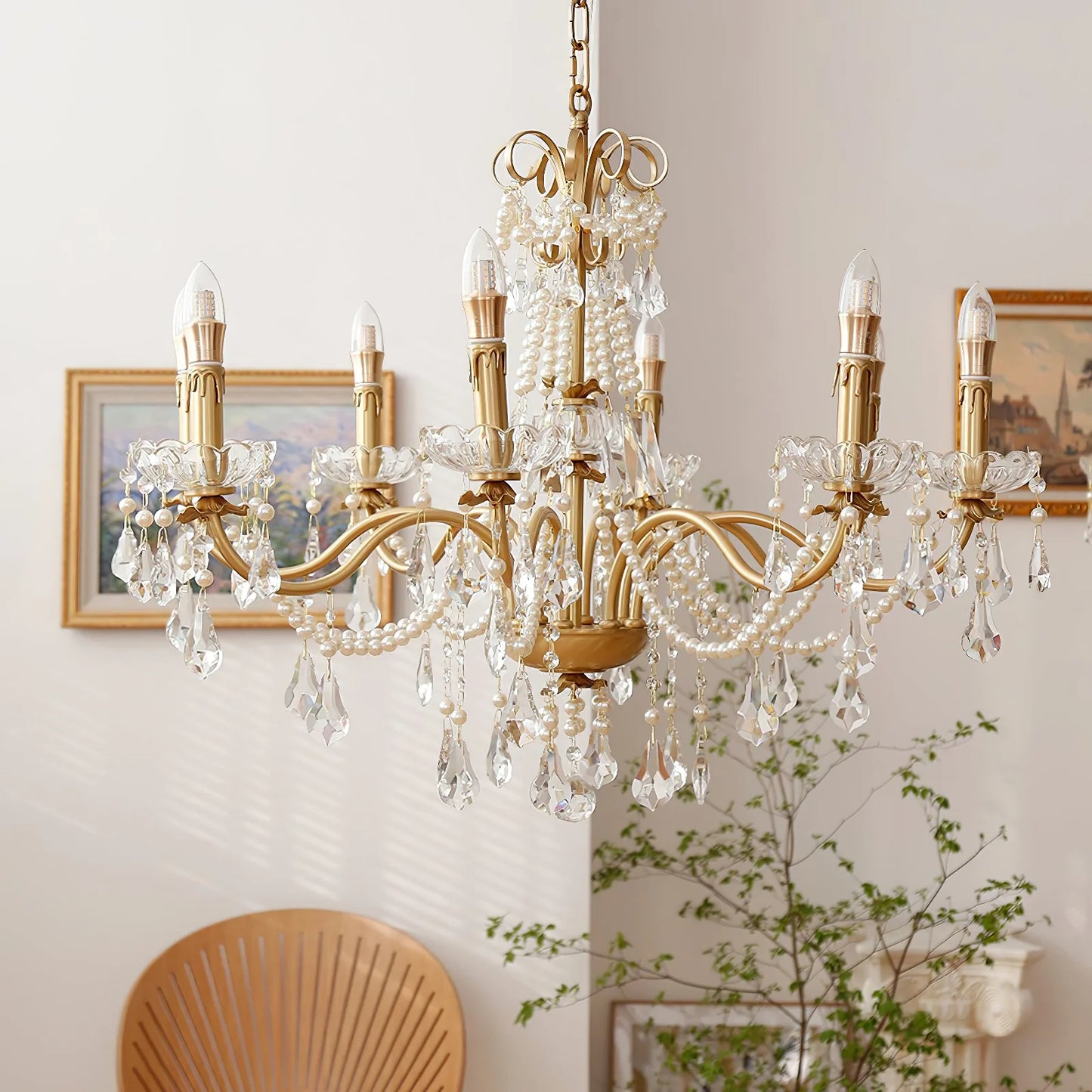 Floral Candelabra Crystal Chandelier