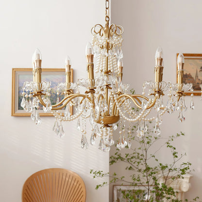 Floral Candelabra Crystal Chandelier