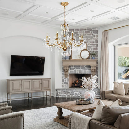 Floral Candelabra Crystal Chandelier