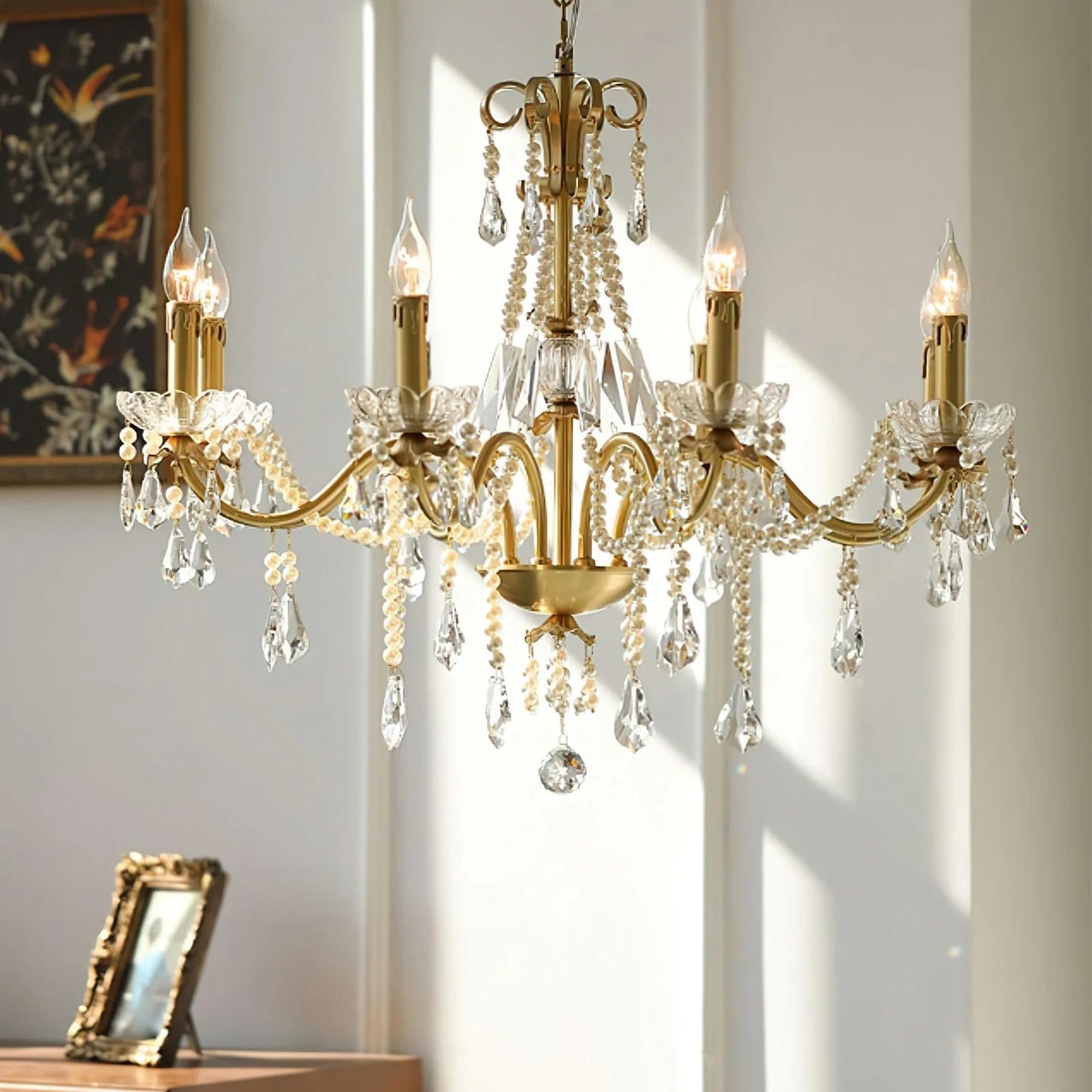 Floral Candelabra Crystal Chandelier