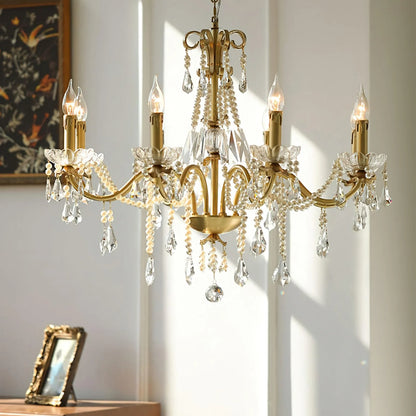 Floral Candelabra Crystal Chandelier