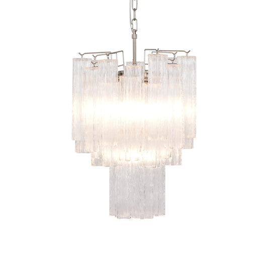 Transparent Murano Glass Tube Chandelier - Nuvé