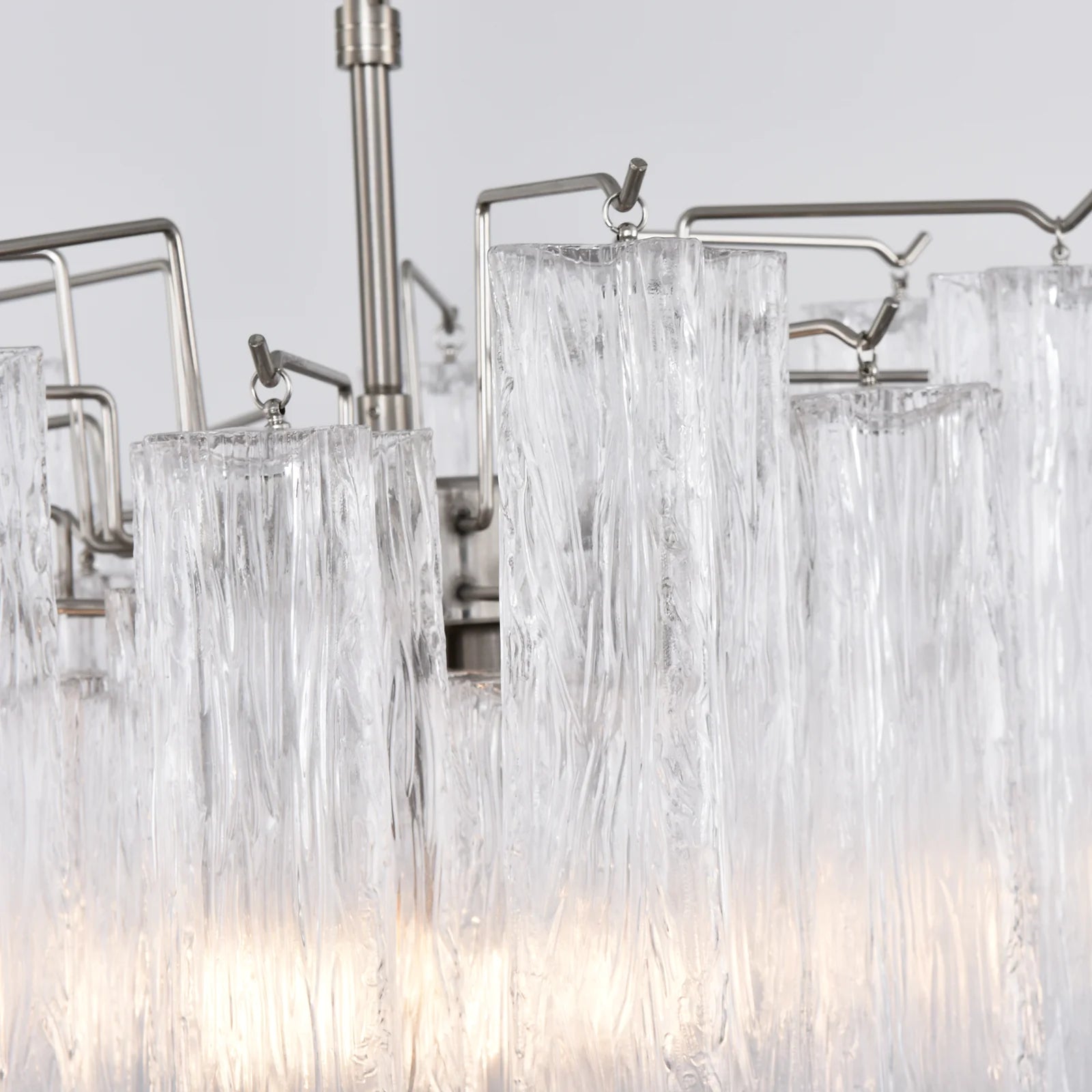 Transparent Murano Glass Tube Chandelier - Nuvé
