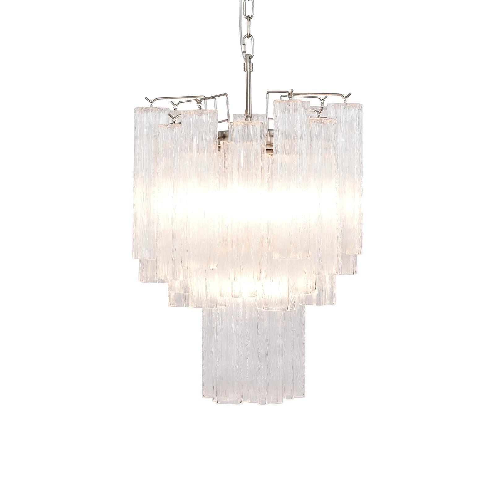 Transparent Murano Glass Tube Chandelier - Nuvé