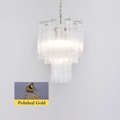 Transparent Murano Glass Tube Chandelier - Nuvé