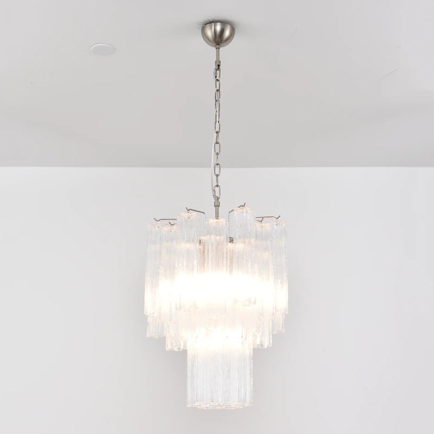 Transparent Murano Glass Tube Chandelier - Nuvé
