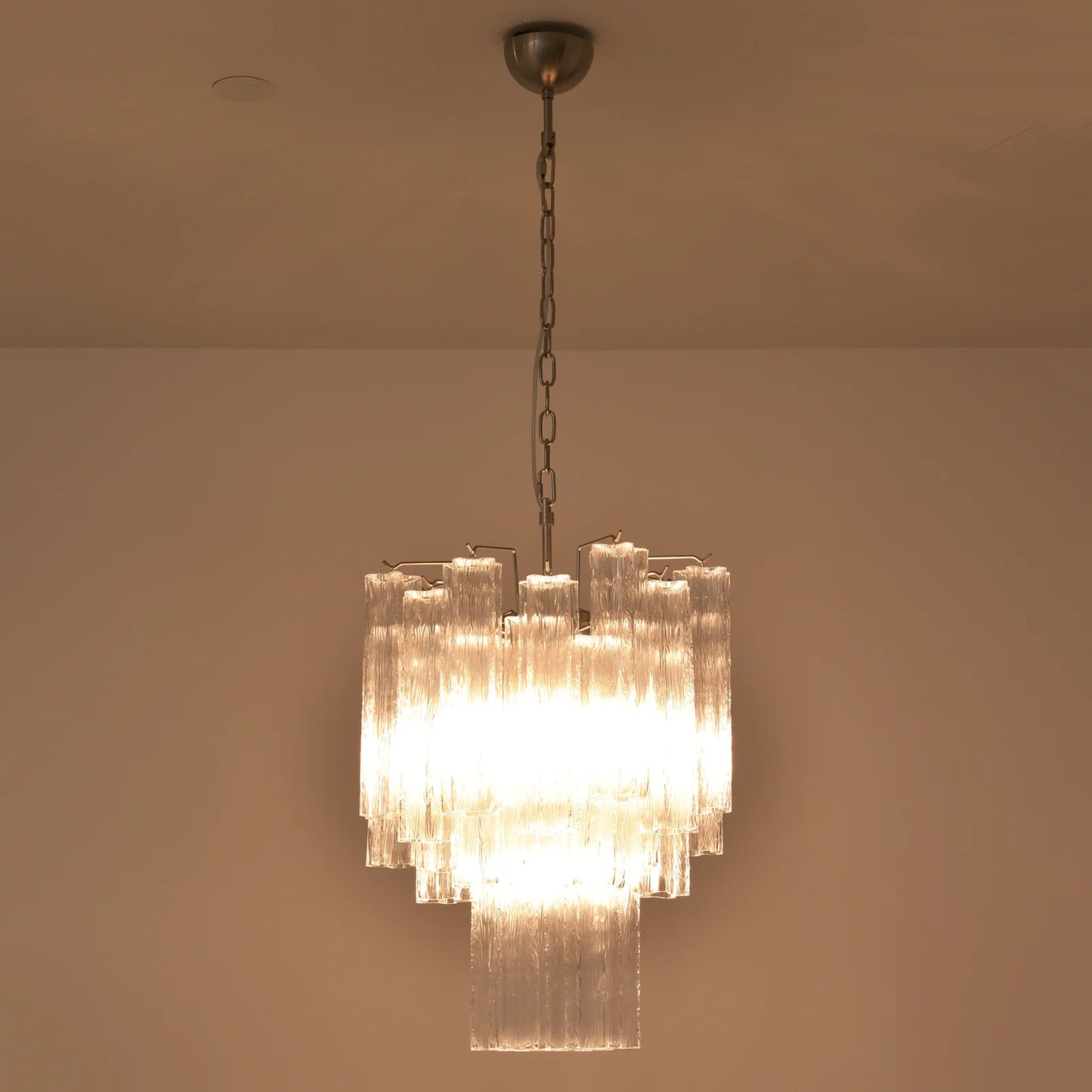 Transparent Murano Glass Tube Chandelier - Nuvé