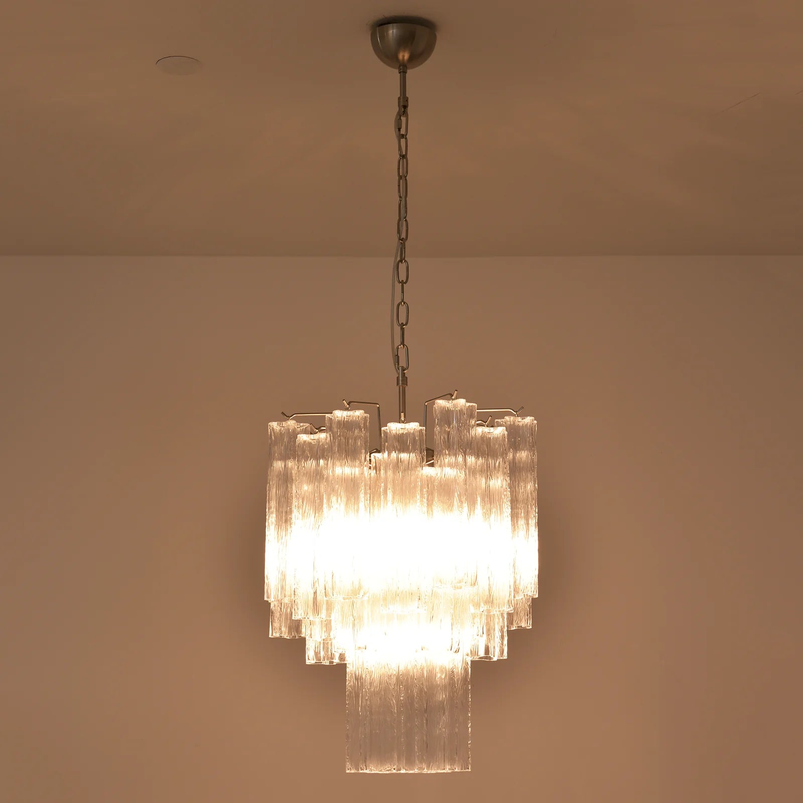 Transparent Murano Glass Tube Chandelier - Nuvé
