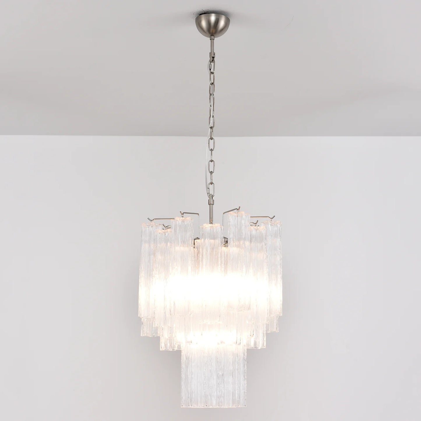 Transparent Murano Glass Tube Chandelier - Nuvé