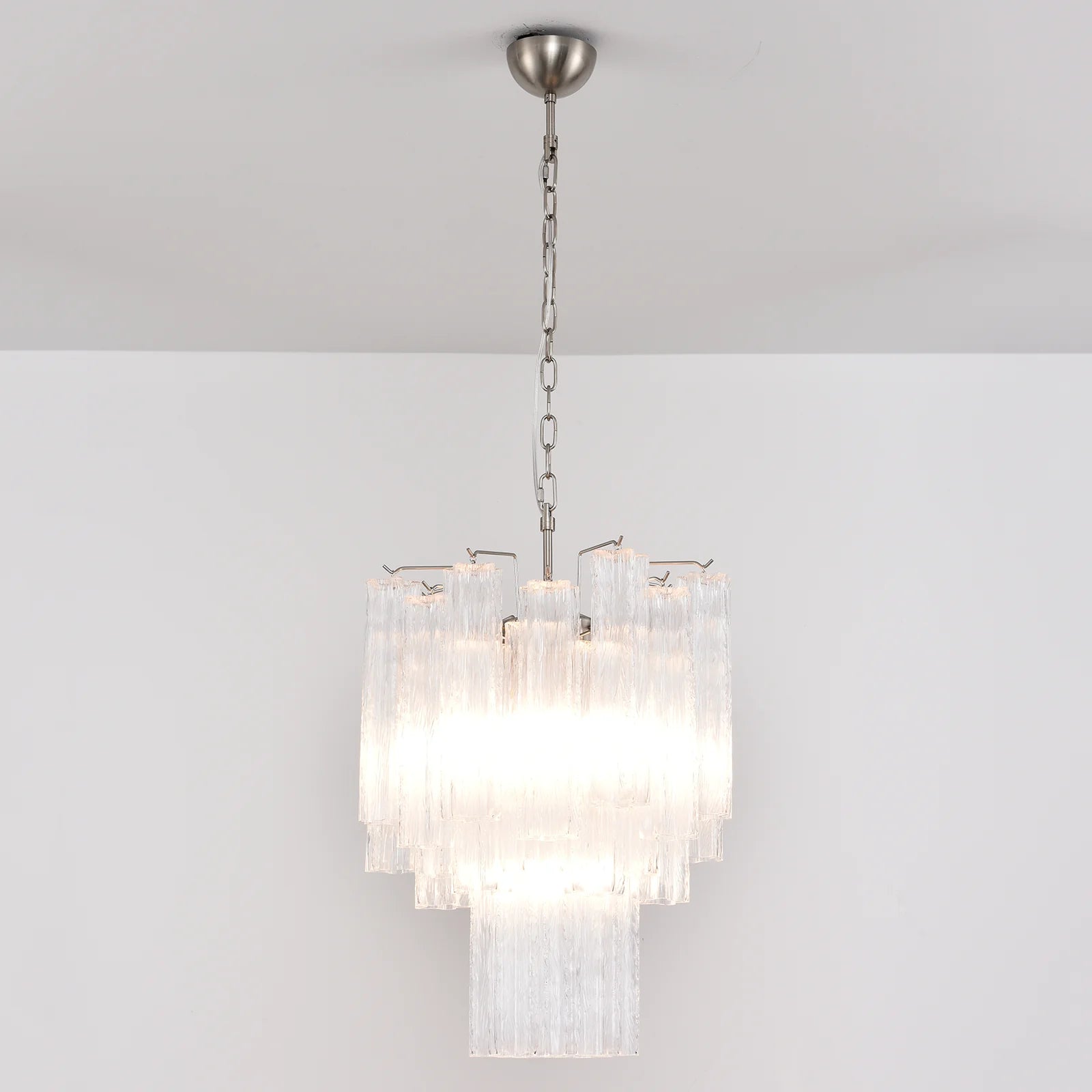 Transparent Murano Glass Tube Chandelier - Nuvé