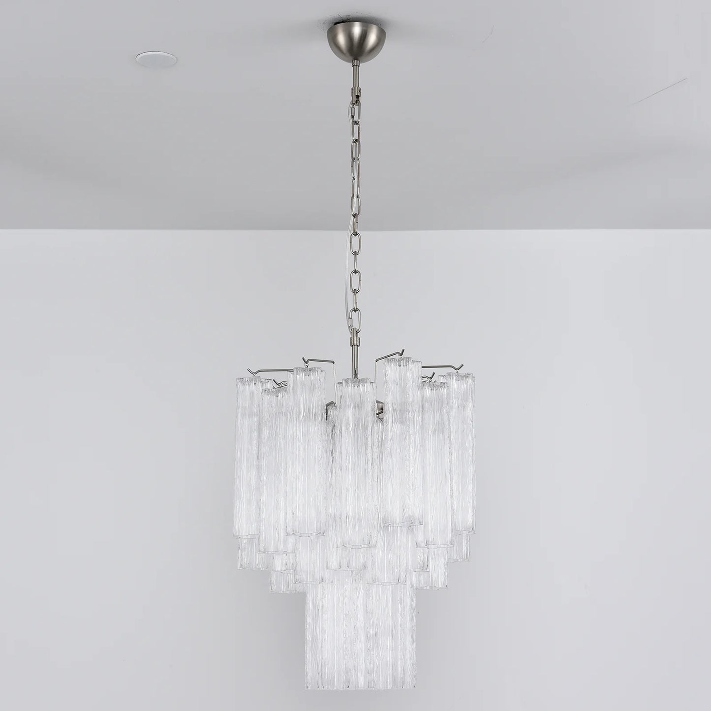 Transparent Murano Glass Tube Chandelier - Nuvé
