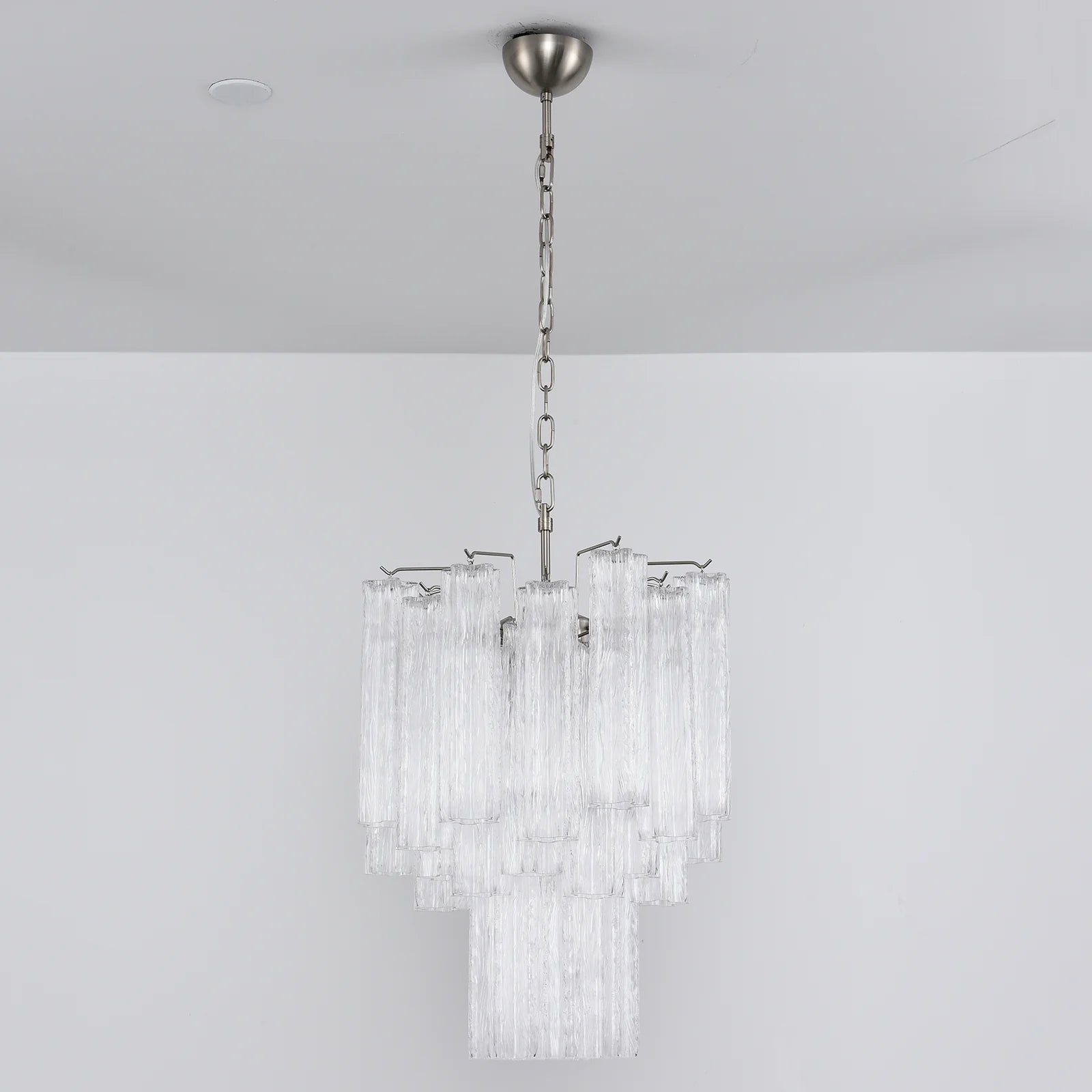 Transparent Murano Glass Tube Chandelier - Nuvé