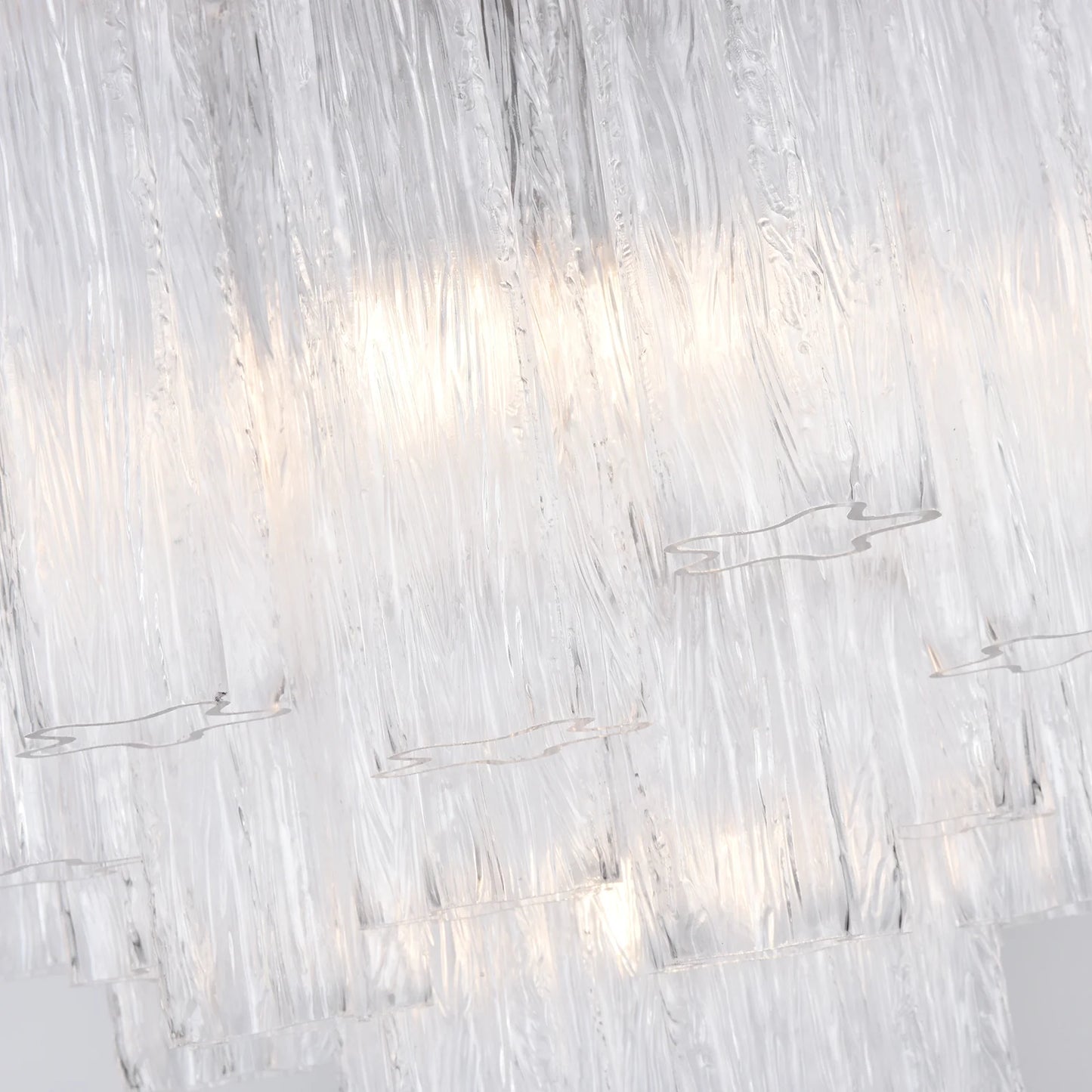 Transparent Murano Glass Tube Chandelier - Nuvé