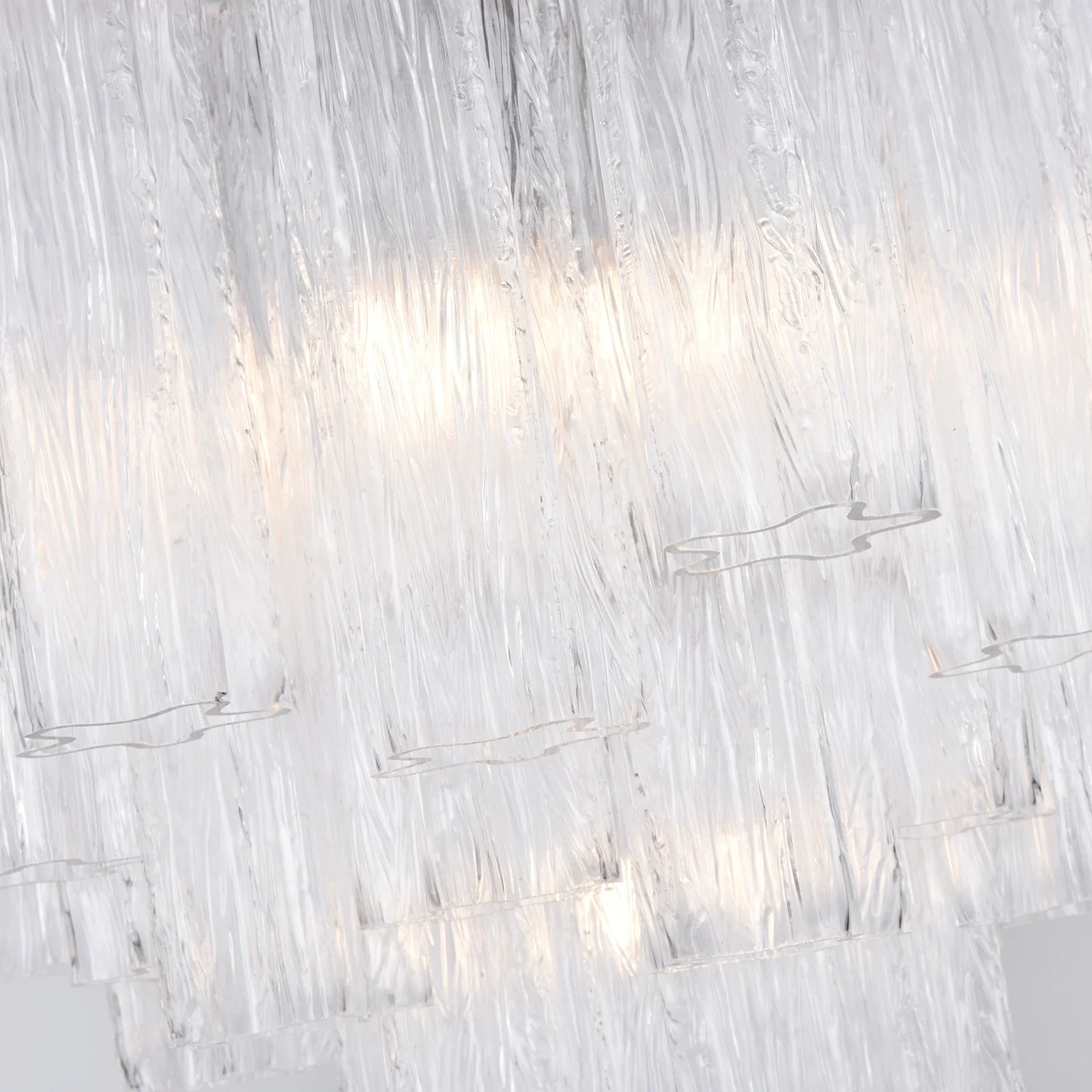 Transparent Murano Glass Tube Chandelier - Nuvé