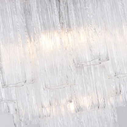 Transparent Murano Glass Tube Chandelier - Nuvé