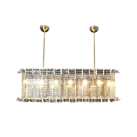 Transparent Murano Leaf Shaped Chandelier - Nuvé
