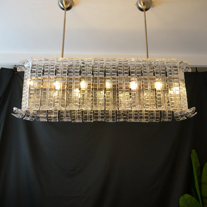 Transparent Murano Leaf Shaped Chandelier - Nuvé
