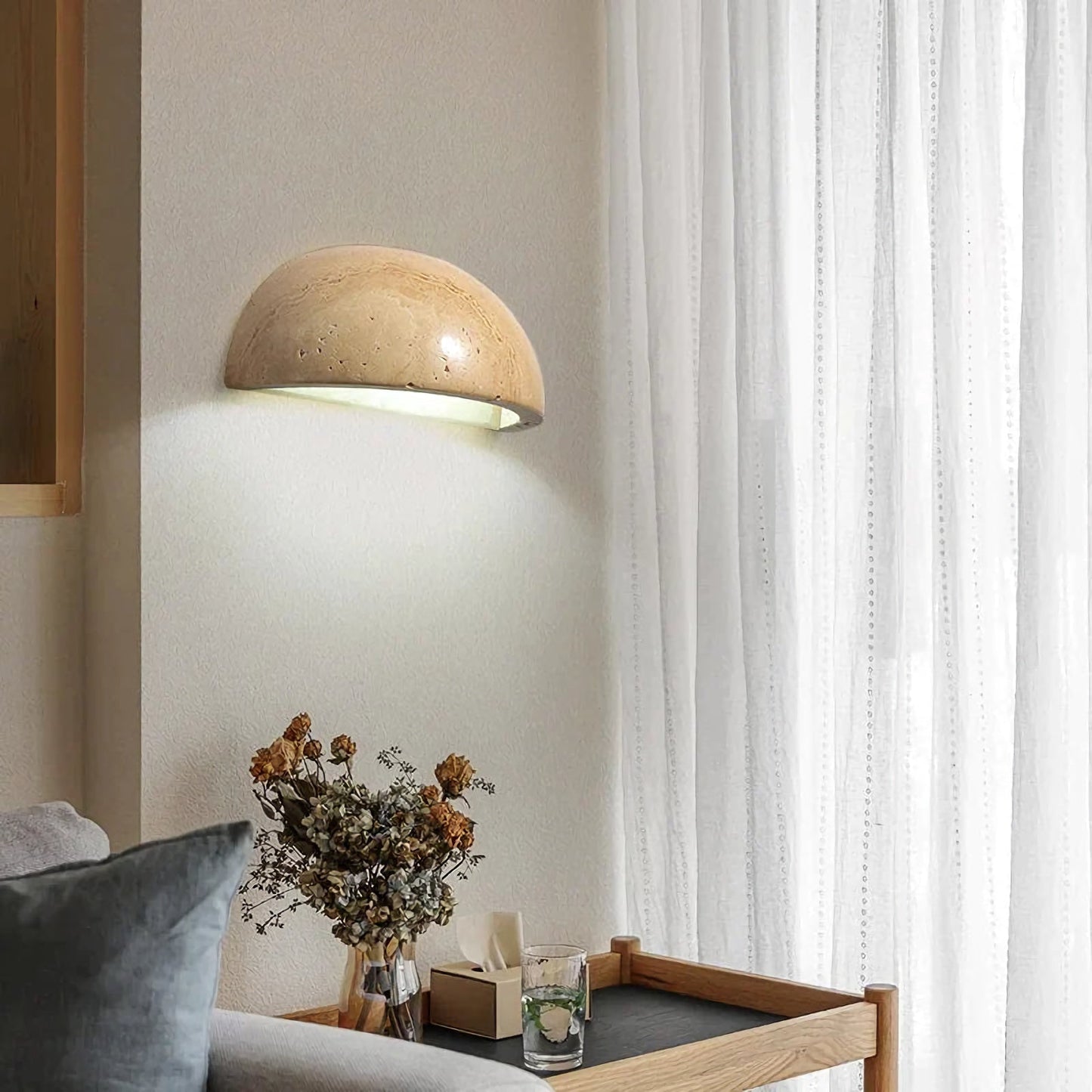 Travertine Art Wall Lamp - Nuvé