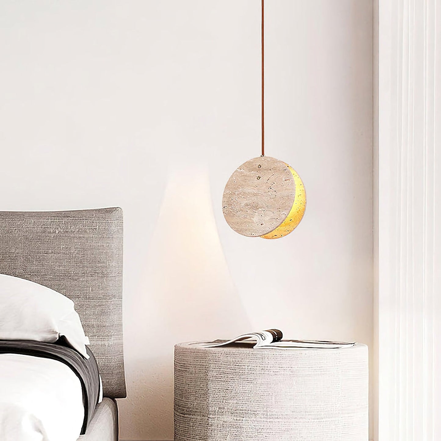Travertine Disc Pendant Lamp - Nuvé