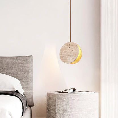 Travertine Disc Pendant Lamp - Nuvé