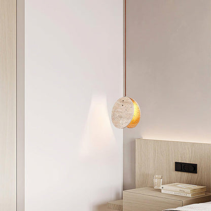 Travertine Disc Pendant Lamp - Nuvé