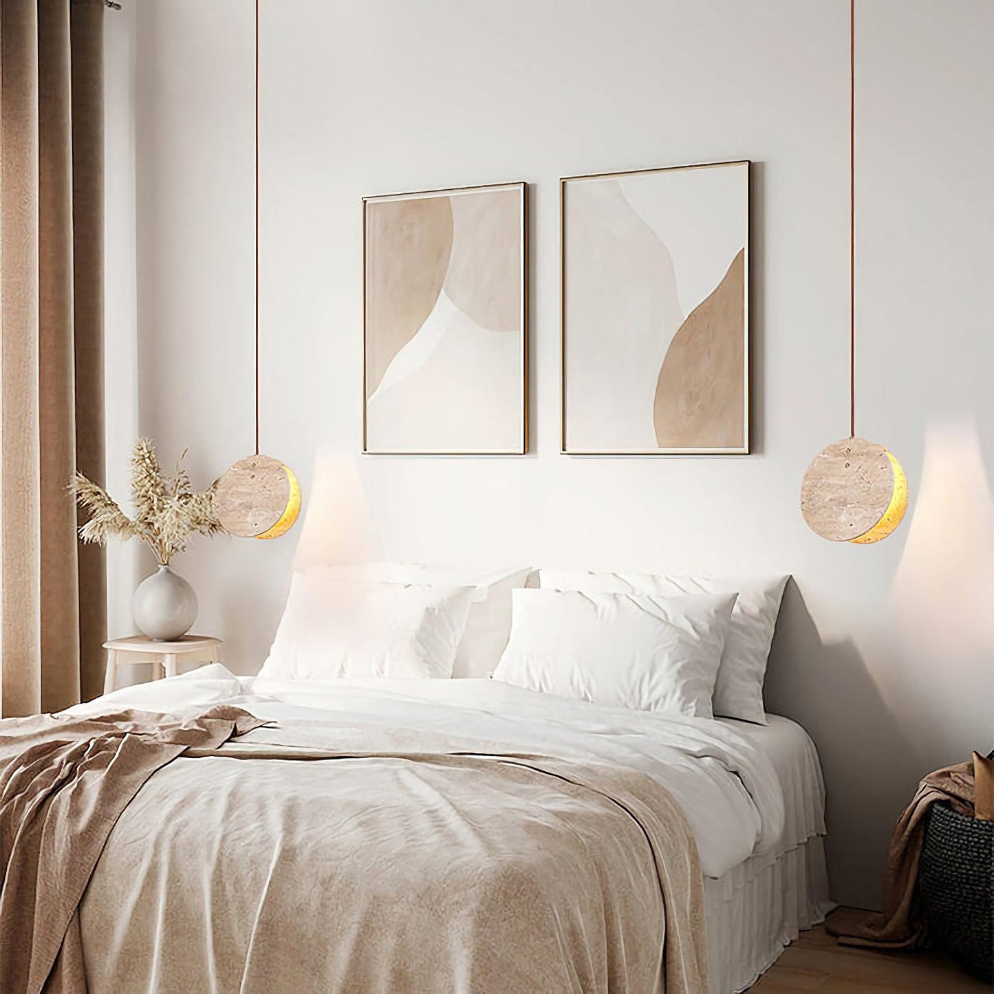Travertine Disc Pendant Lamp - Nuvé