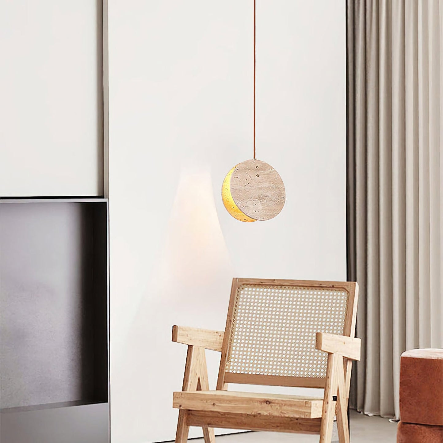 Travertine Disc Pendant Lamp - Nuvé