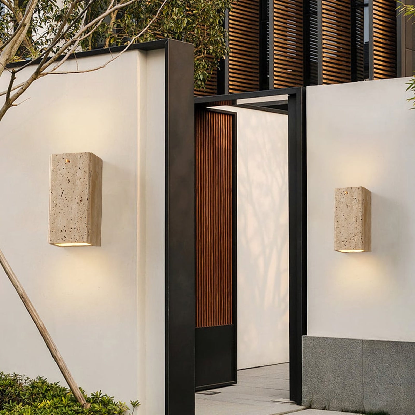 Travertine Outdoor Wall Lights - Nuvé