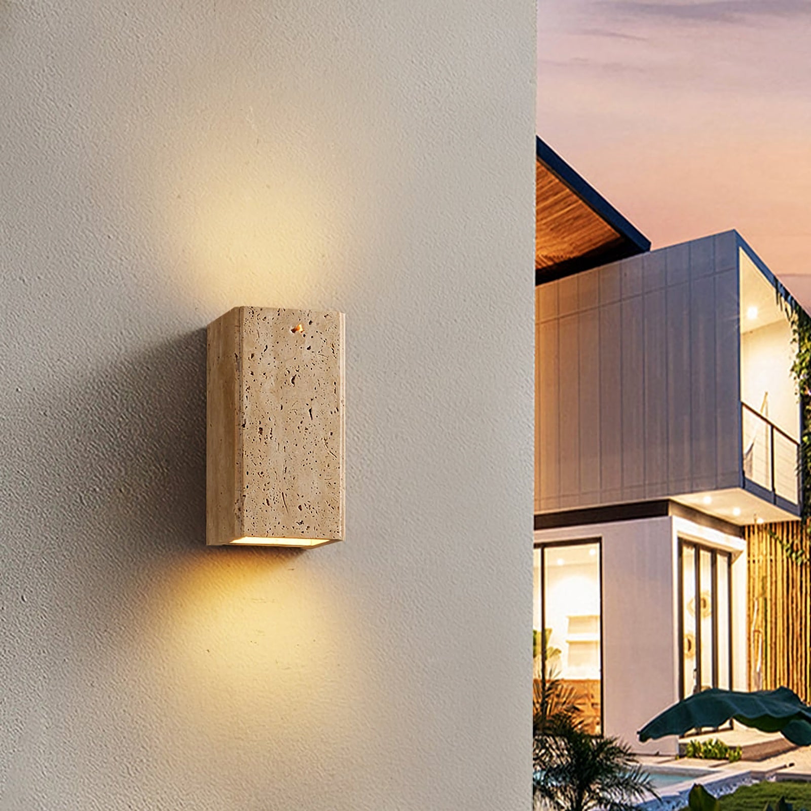 Travertine Outdoor Wall Lights - Nuvé