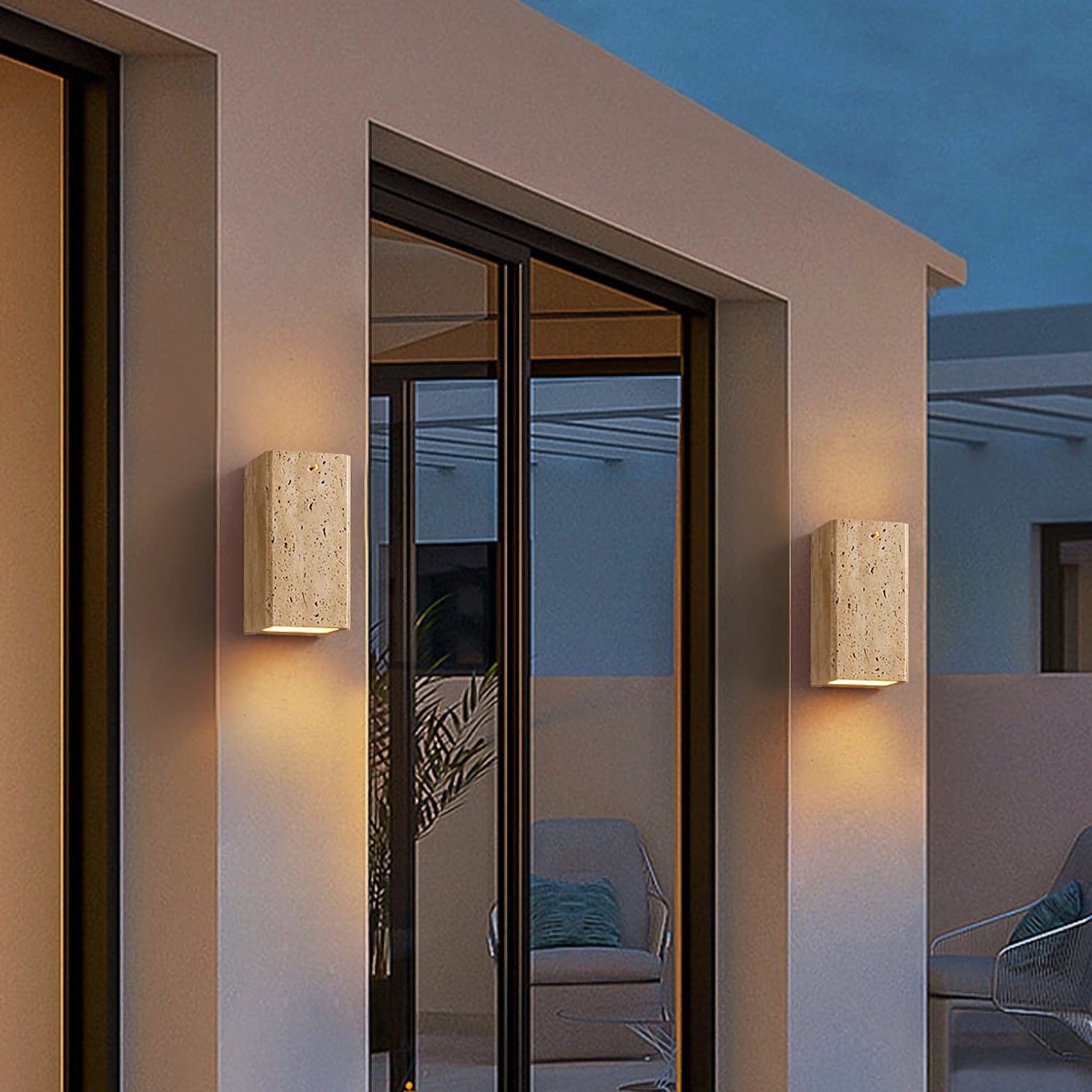 Travertine Outdoor Wall Lights - Nuvé