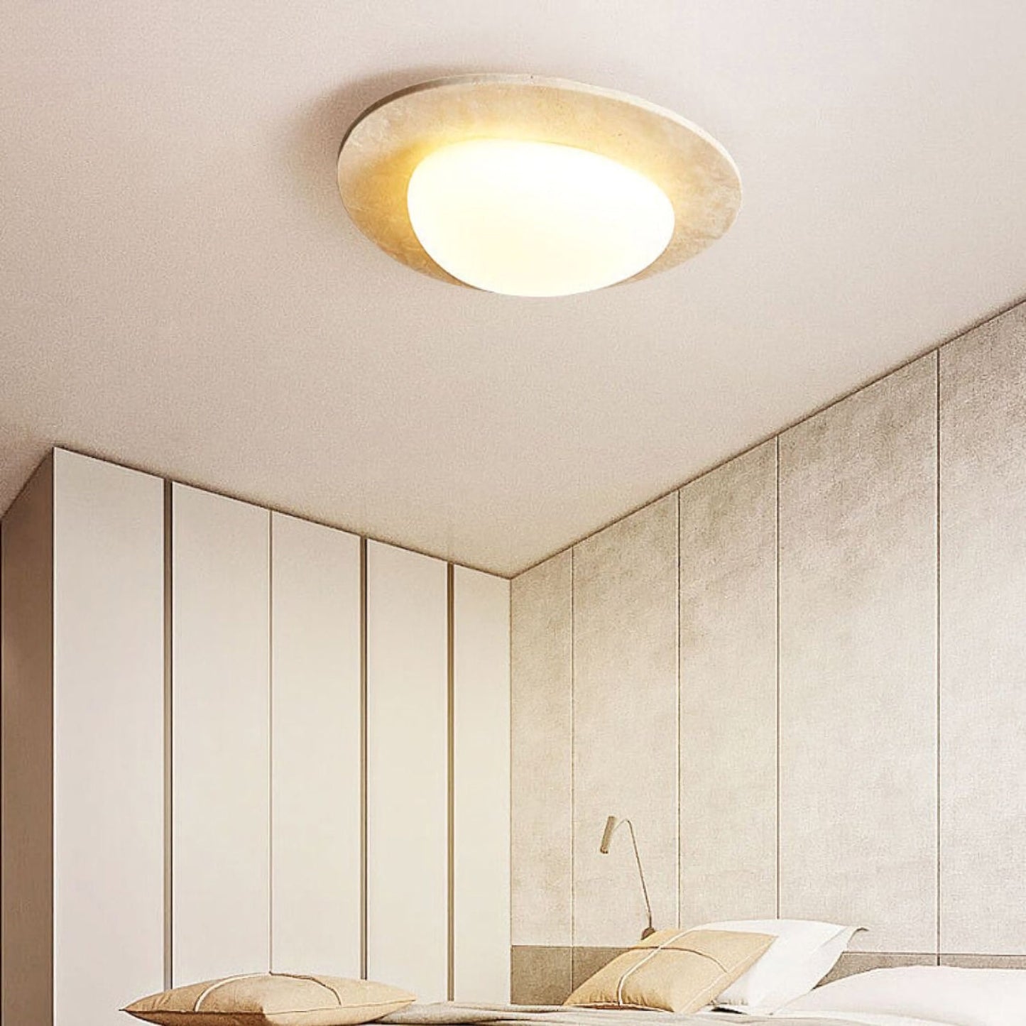 Travertine Oval Ceiling Light - Nuvé