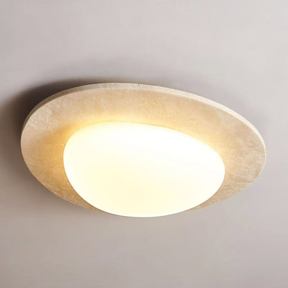 Travertine Oval Ceiling Light - Nuvé