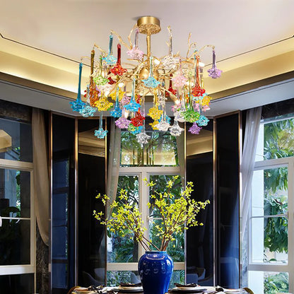 Tree Branch Glass Color Chandelier - Nuvé