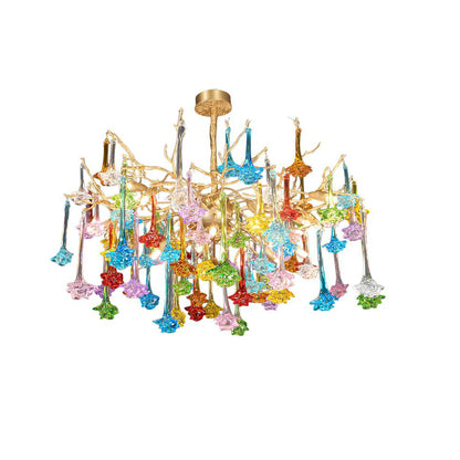 Tree Branch Glass Color Chandelier