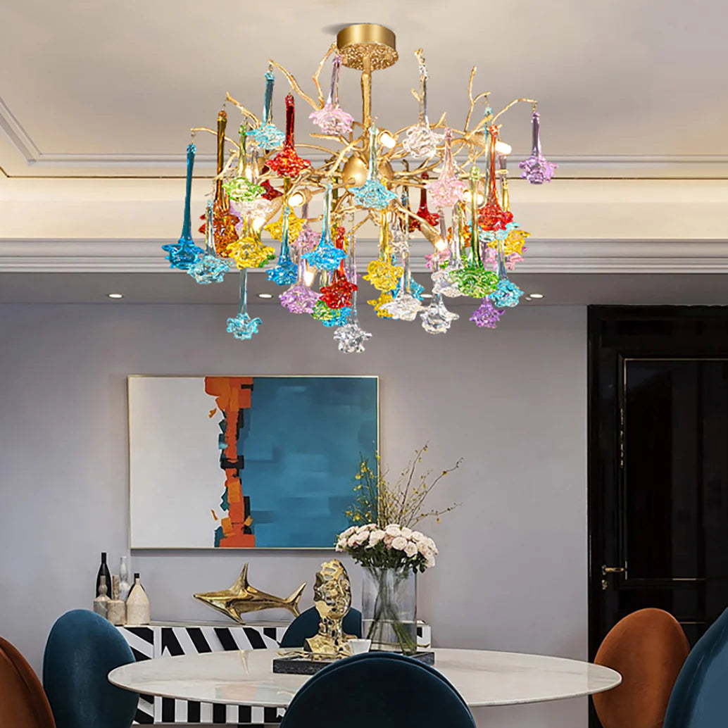 Tree Branch Glass Color Chandelier - Nuvé