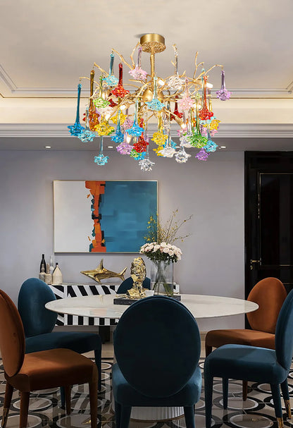 Tree Branch Glass Color Chandelier - Nuvé