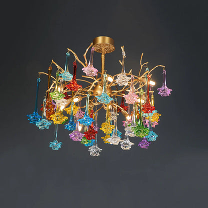 Tree Branch Glass Color Chandelier - Nuvé