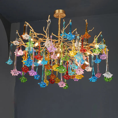 Tree Branch Glass Color Chandelier - Nuvé