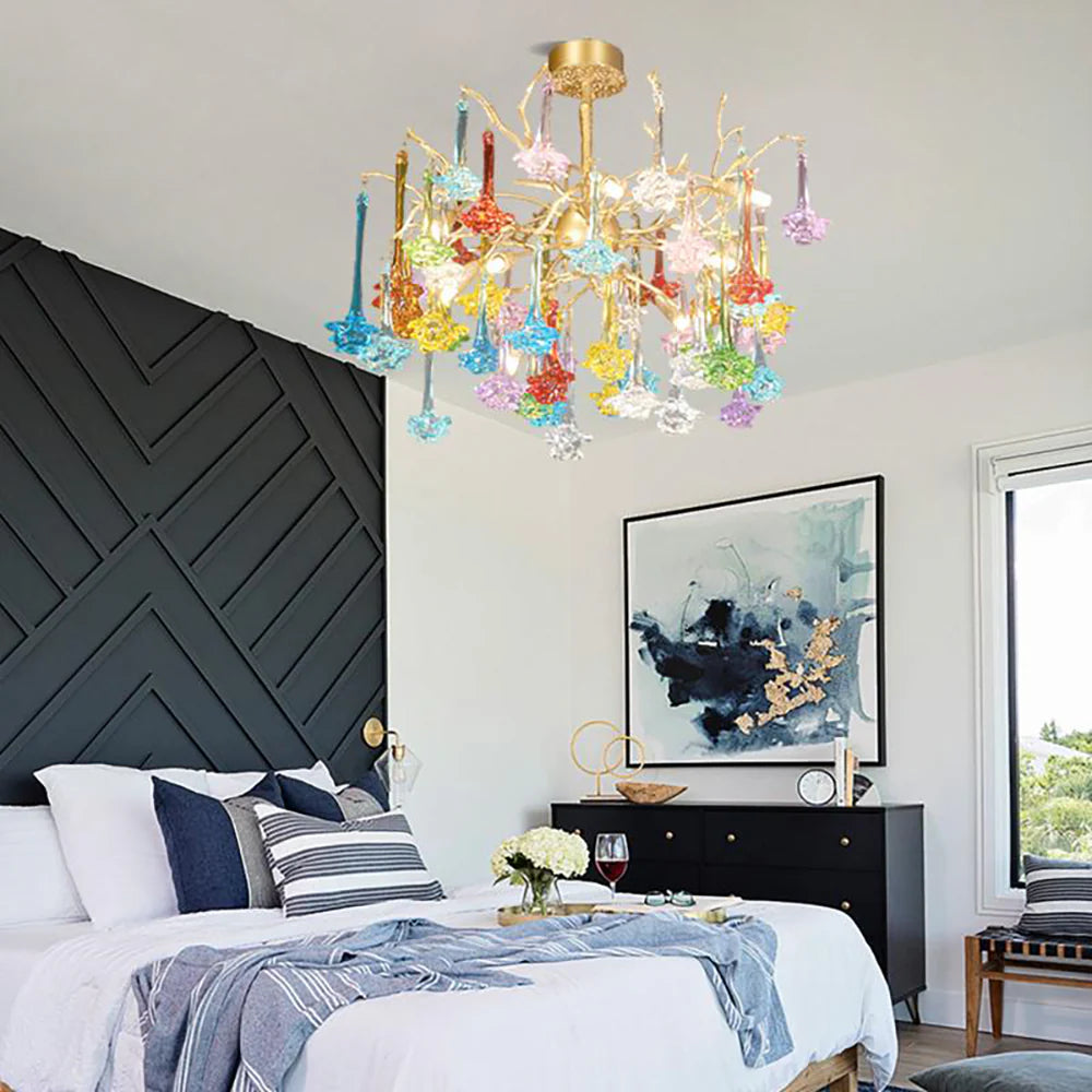 Tree Branch Glass Color Chandelier