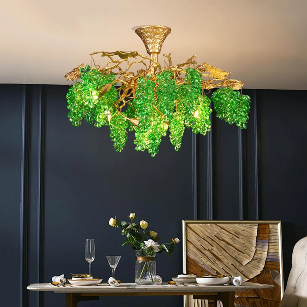 Tree Branch Glass Grape Chandelier - Nuvé